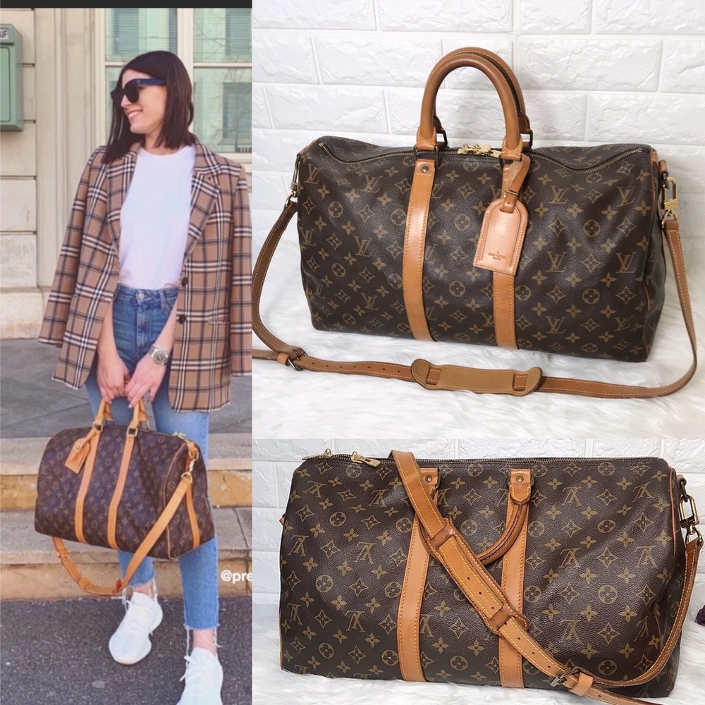 duffle Louis Vuitton 45 Keepall bandoliere carryon